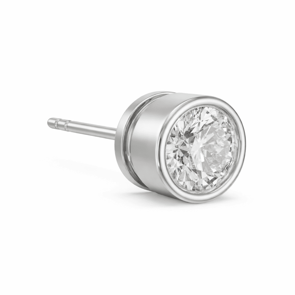 0.25 CT Dhruv Round Lab Grown Diamond Solitaire Studs for Men