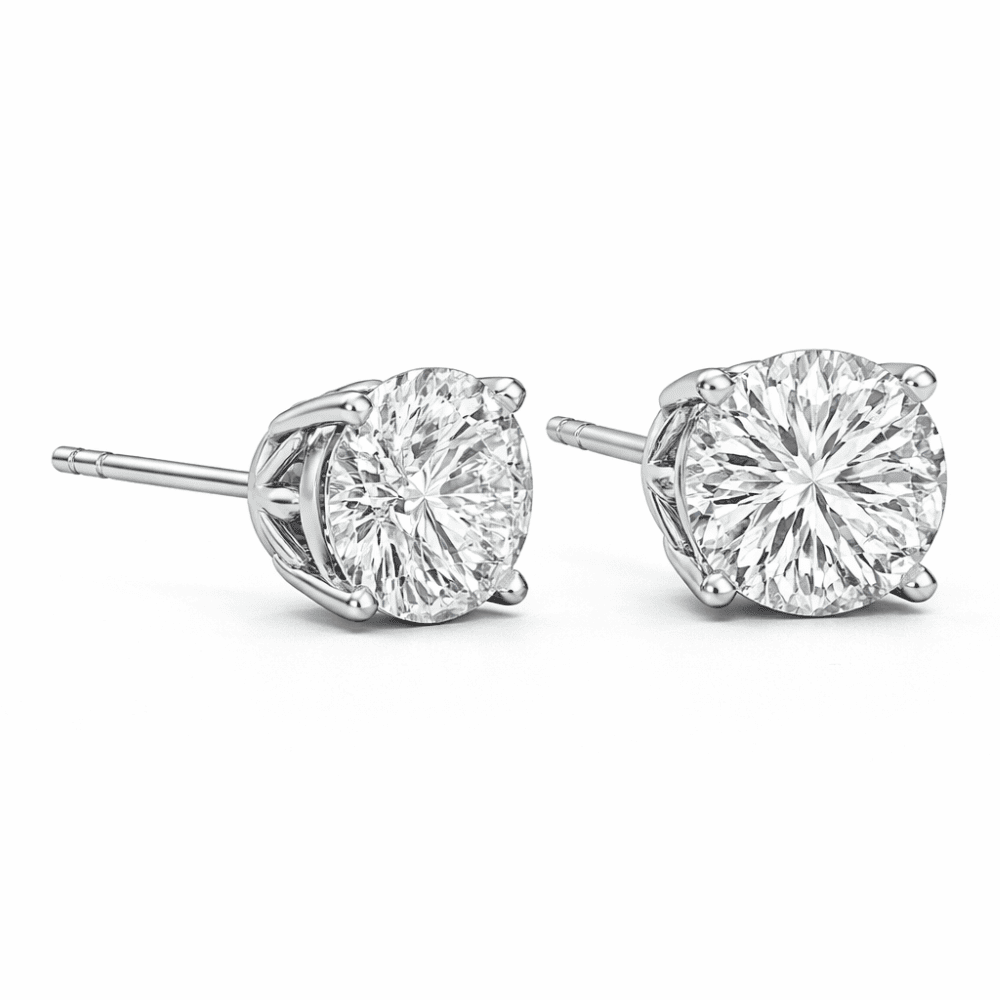 0.5 CT Halo Roshan Lab Grown Diamond Solitaire Studs