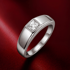 William Elegance Princess-Cut 1CT Lab Grown Moissanite Ring