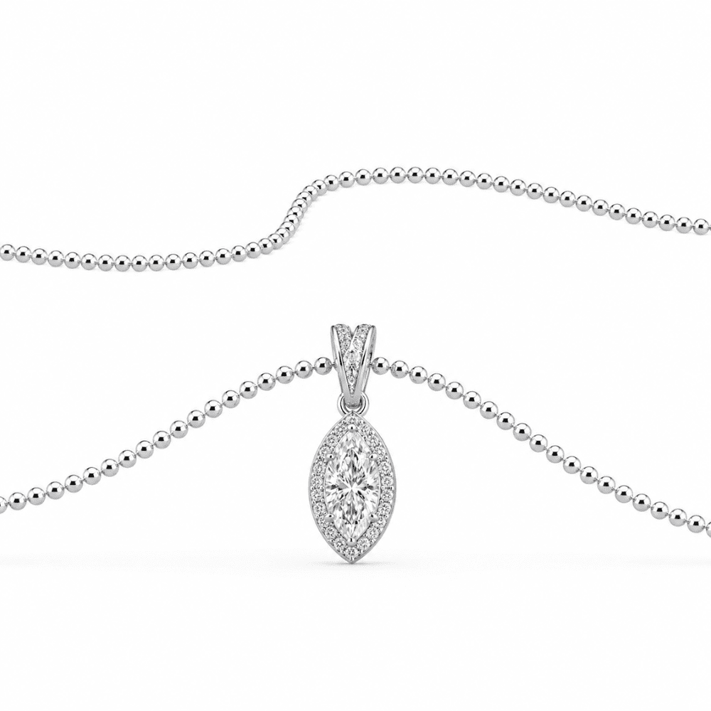1 CT Naseem Halo Lab Grown Diamond Pendant