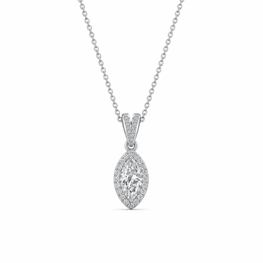 1 CT Naseem Halo Lab Grown Diamond Pendant