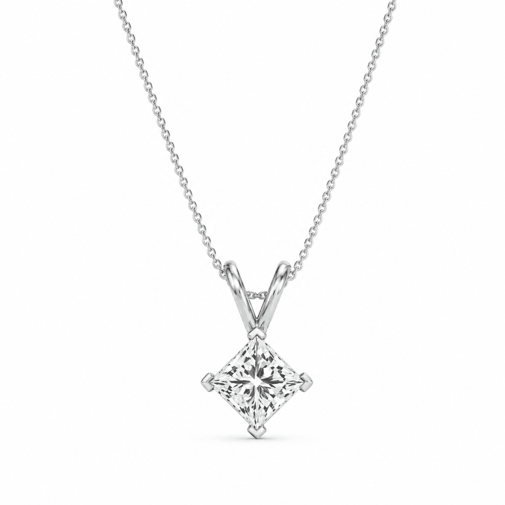 1 CT Shehzadi Cut Lab Grown Diamond Pendant