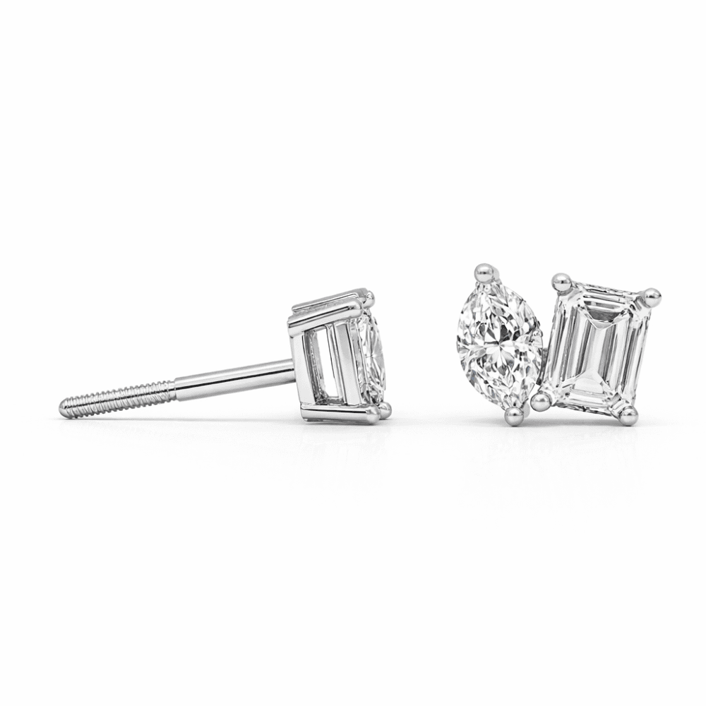 Duo Solitaire Luxe 0.5CT Lab Grown Moissanite Studs