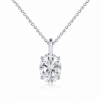 Oval Classic 1CT Lab Grown Moissanite Pendant