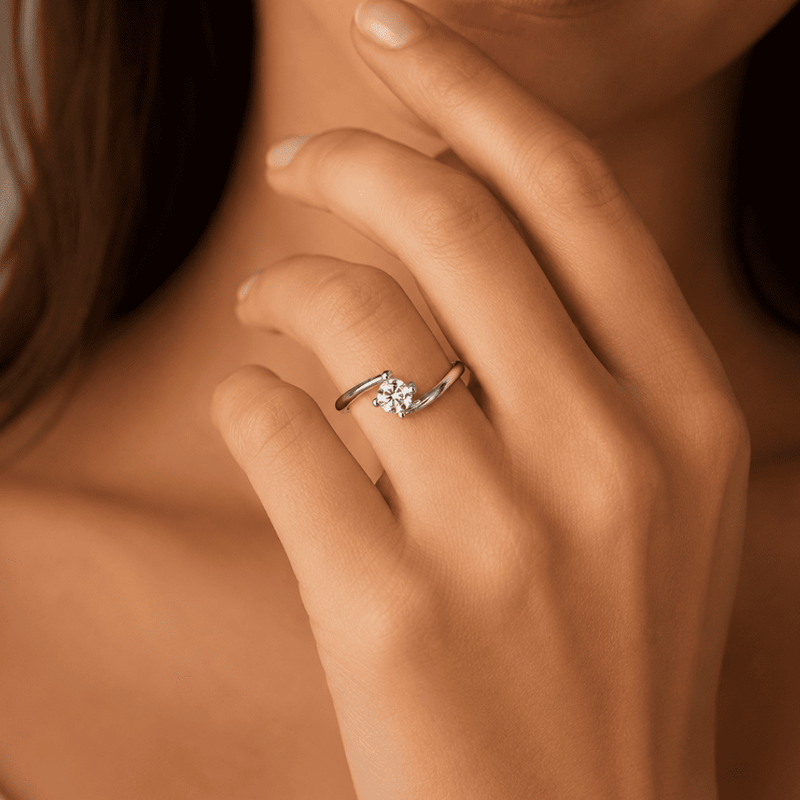 Edoarda Luxury 0.5CT Lab Grown Moissanite Ring