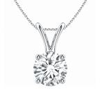 V-Bale Solitaire 0.5CT Lab Grown Moissanite Pendant