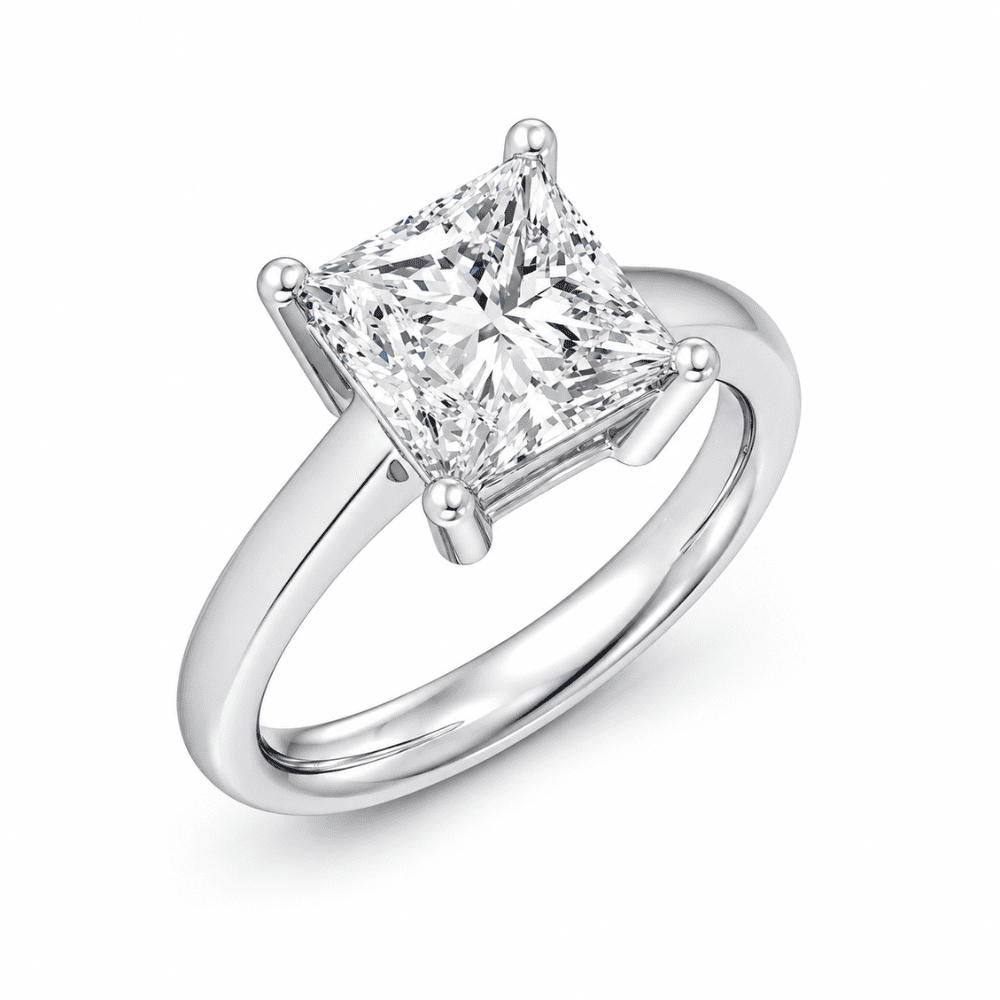 Forever Princess Solitaire 1CT Lab Grown Moissanite Diamond Ring