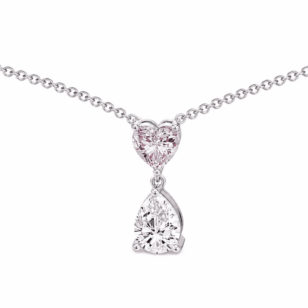 Amour Duo 0.5CT Lab Grown Moissanite Necklace