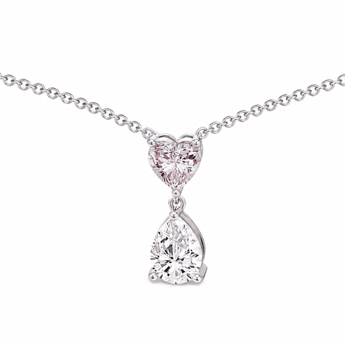 Amour Duo Lab Grown Moissanite Necklace