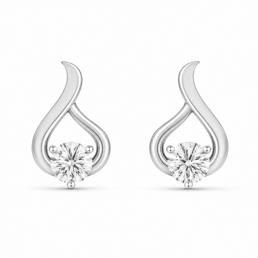 Symmetry Solitaire Radiance 0.5CT Lab Grown Moissanite Earrings