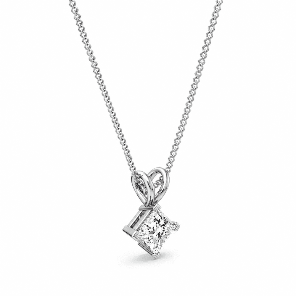 Princess Cut 0.5CT Lab Grown Moissanite Pendant