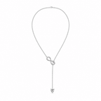 Eternal Infinity Heart 0.5CT Lab Grown Moissanite Lariat Necklace