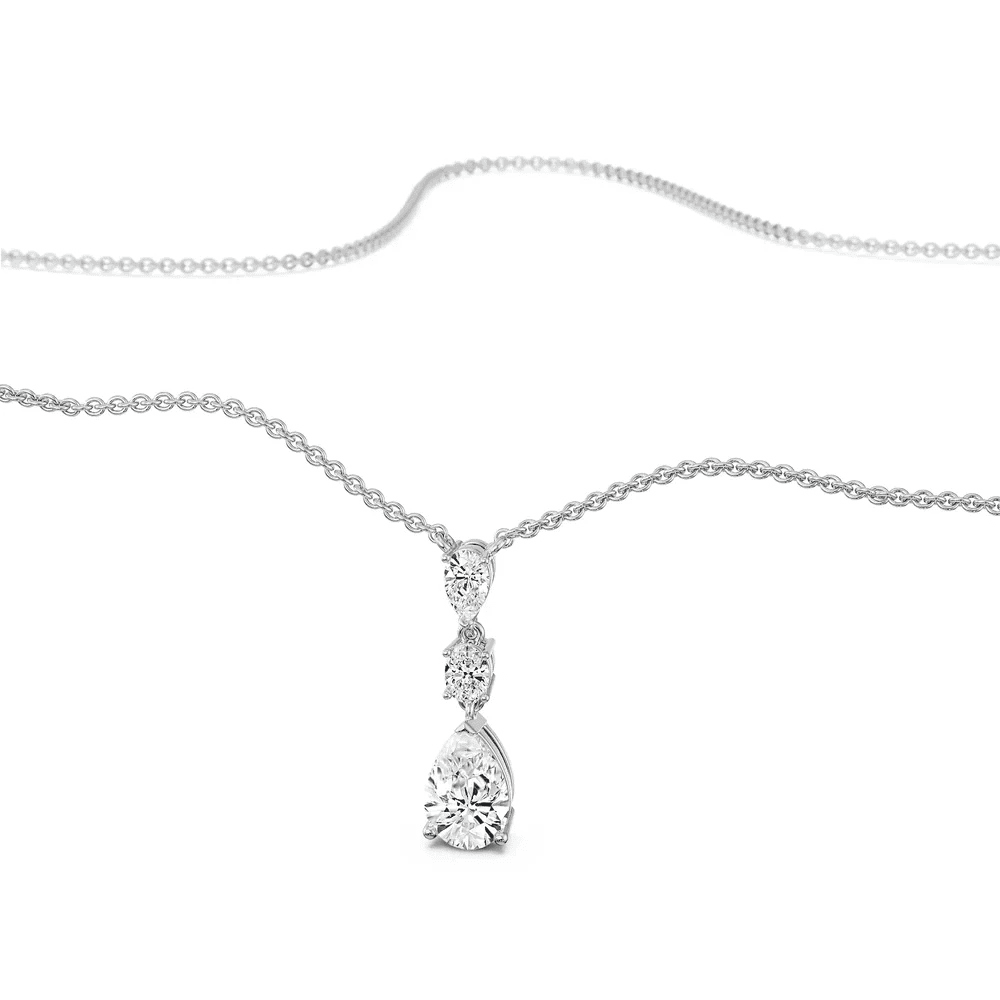 Lustre Pear Drop 0.5CT Lab Grown Moissanite Necklace