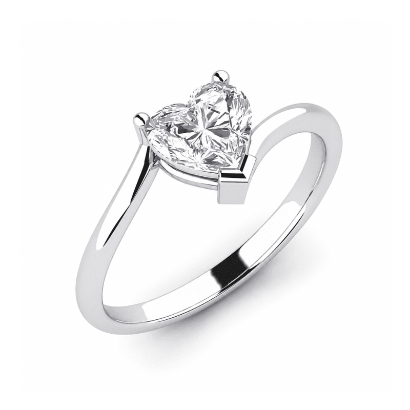 Hearteye Sparkle 0.5CT Lab Grown Moissanite Ring