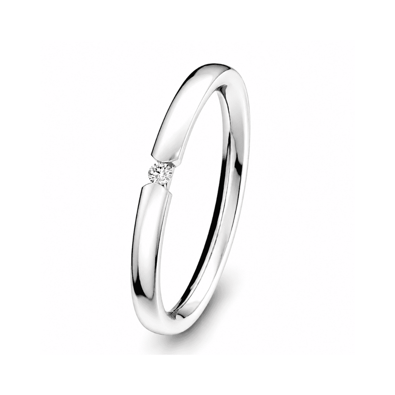 Alluring Balance Signature 1CT Lab Grown Moissanite Ring