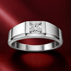 1CT Timeless Men's Lab Grown Moissanite Solitaire Ring