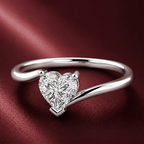 Hearteye Sparkle 0.5CT Lab Grown Moissanite Ring