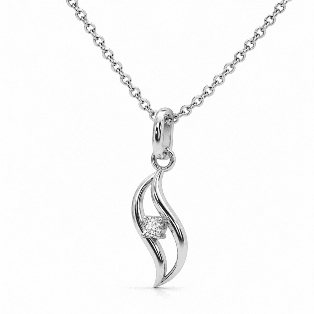 Aurelia Wave 1CT Lab Grown Moissanite Pendant
