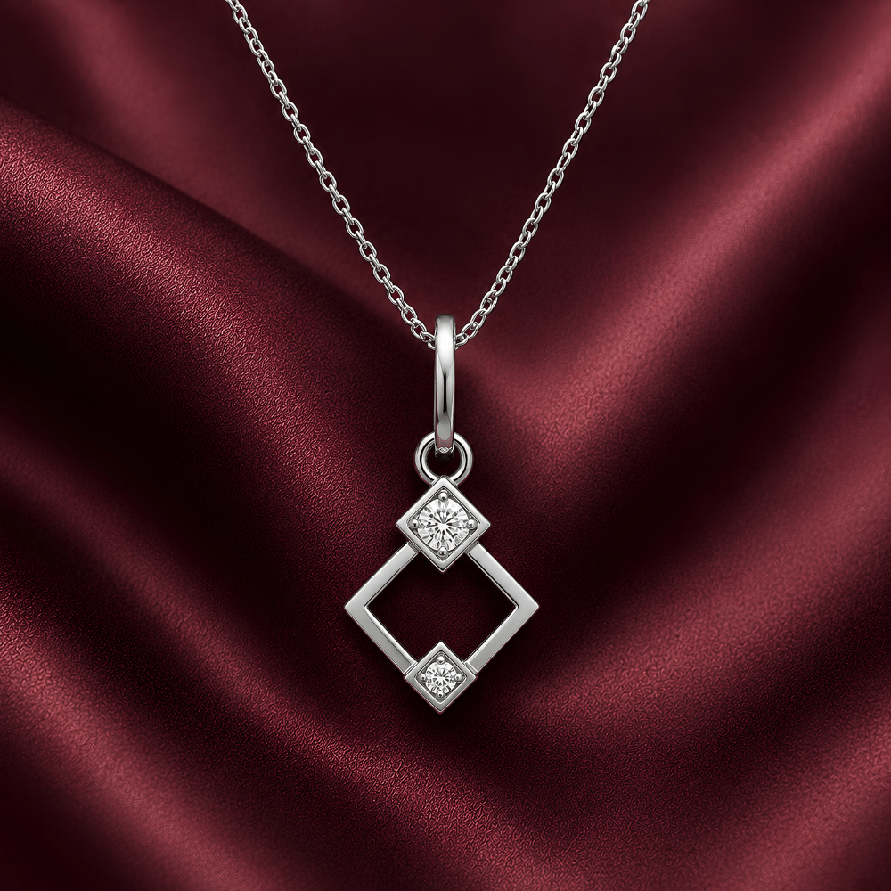 Geometric Glow 0.5CT Lab Grown Moissanite Pendant