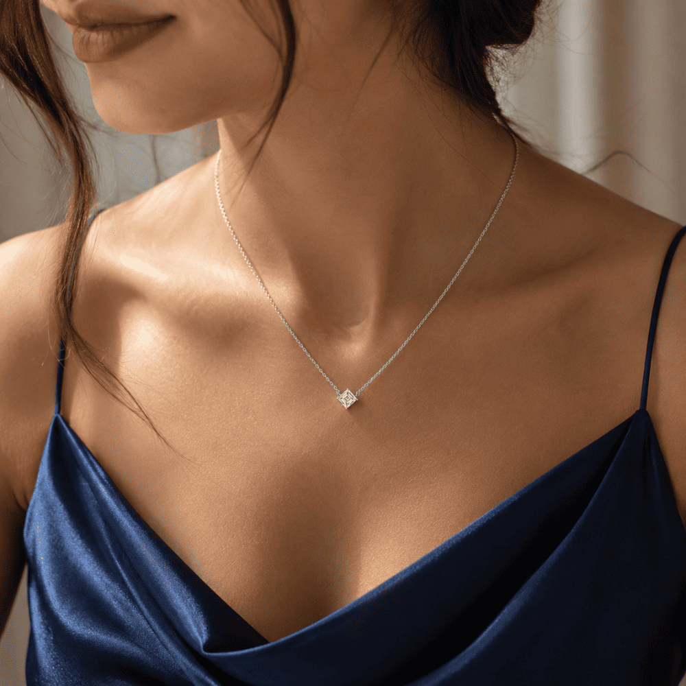 Imperia Asscher 0.5CT Lab Grown Moissanite Necklace