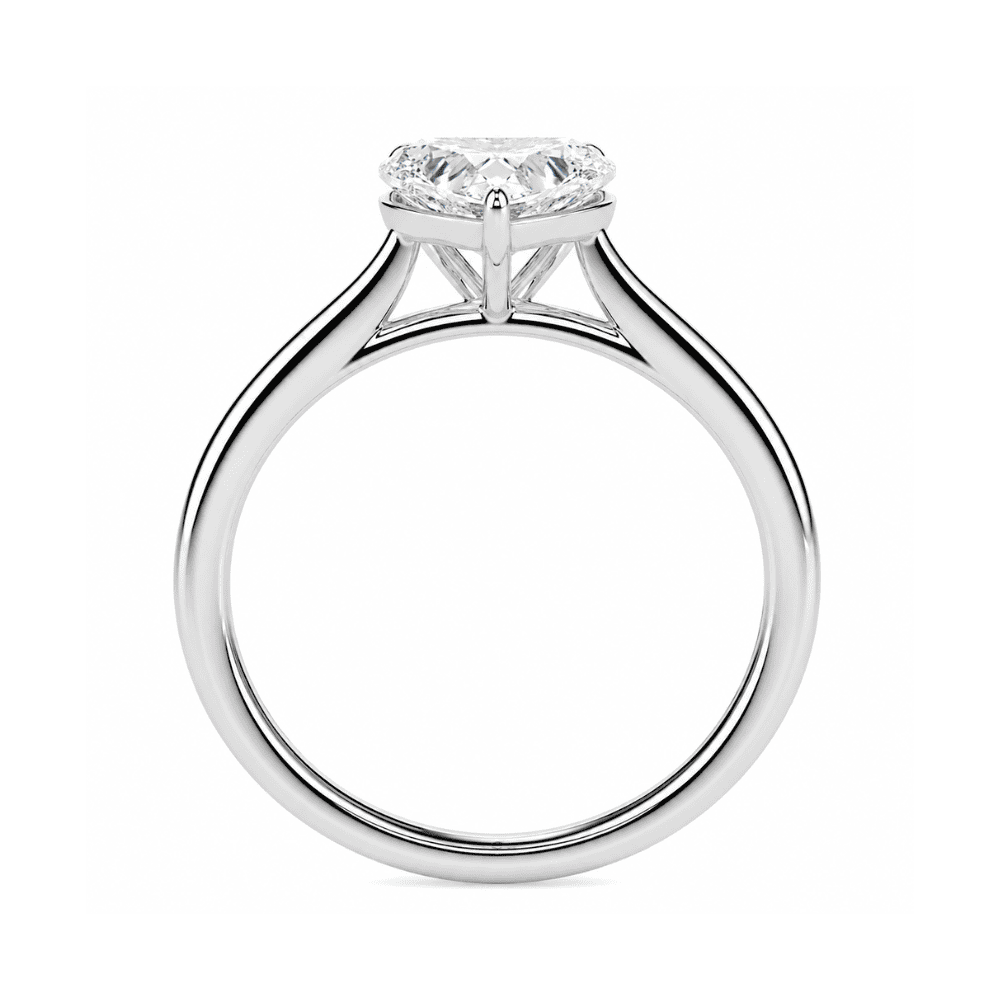 Timeless Heart in 0.5CT Lab Grown Moissanite Diamond Ring