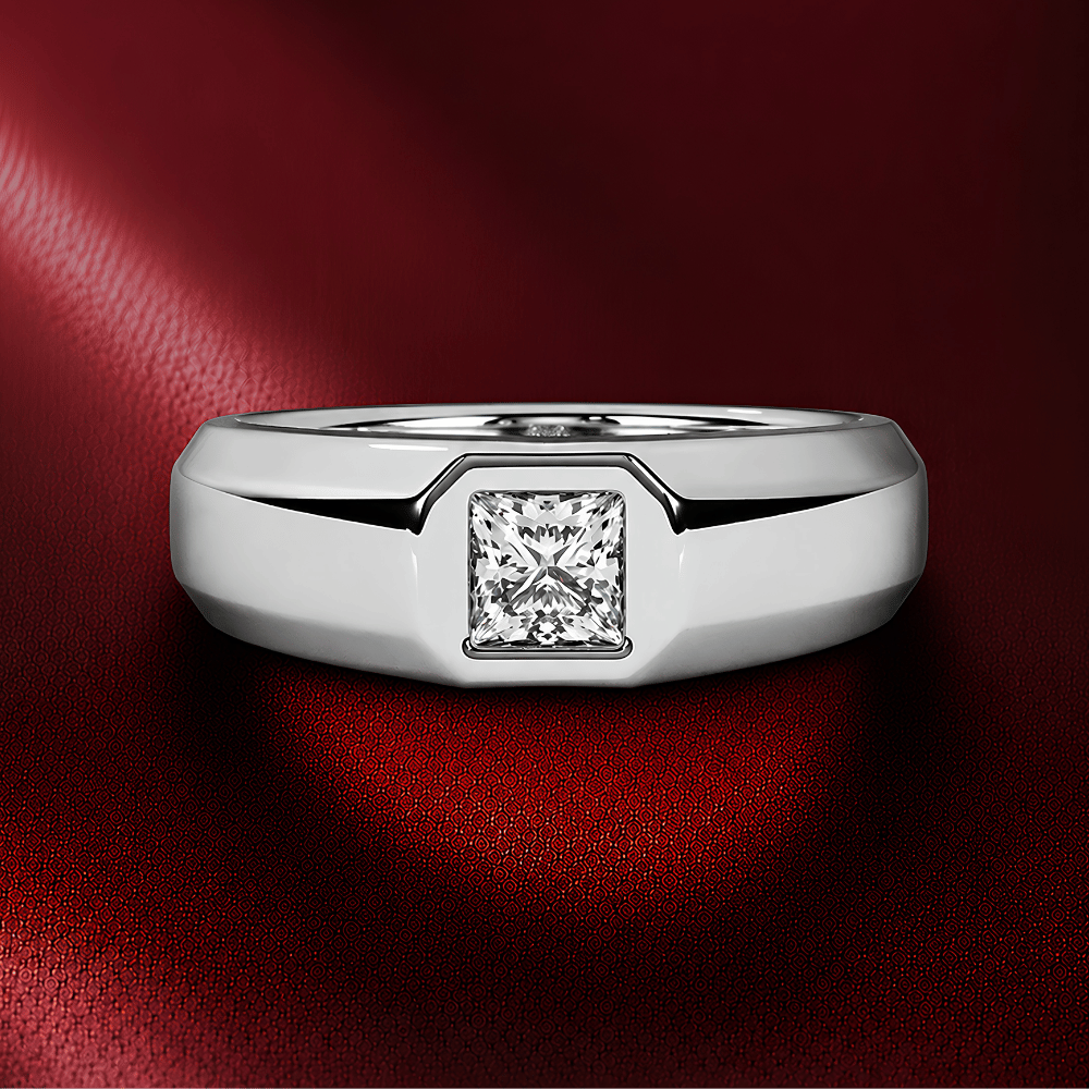 Nick 1CT Classic Lab Grown Moissanite Solitaire Ring