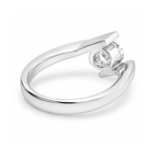 Oval Solitaire 0.5CT Lab Grown Moissanite Diamond Engagement Ring