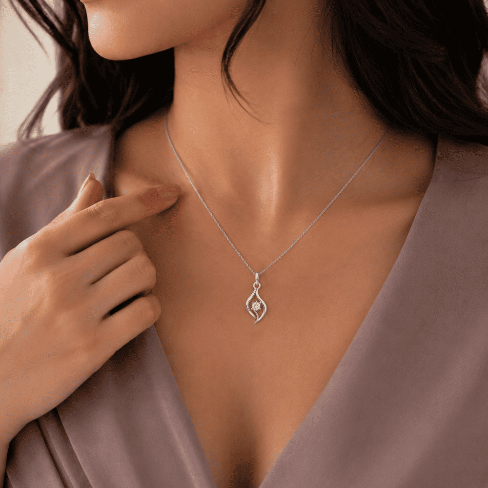 Aurelia Wave 1CT Lab Grown Moissanite Pendant