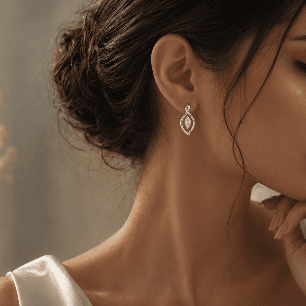 Dazzle Celeste 0.5CT Lab Grown Moissanite Earrings