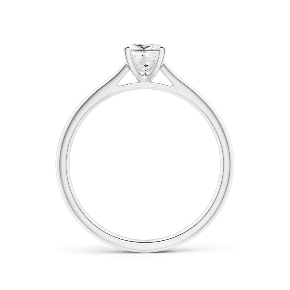 Classic Princess-Cut 0.5CT Lab Grown Moissanite Diamond Cathedral Ring