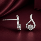 Symmetry Solitaire Radiance Lab Grown Moissanite Earrings