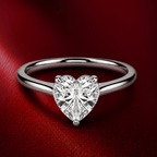 Timeless Heart in 1CT Lab Grown Moissanite Ring