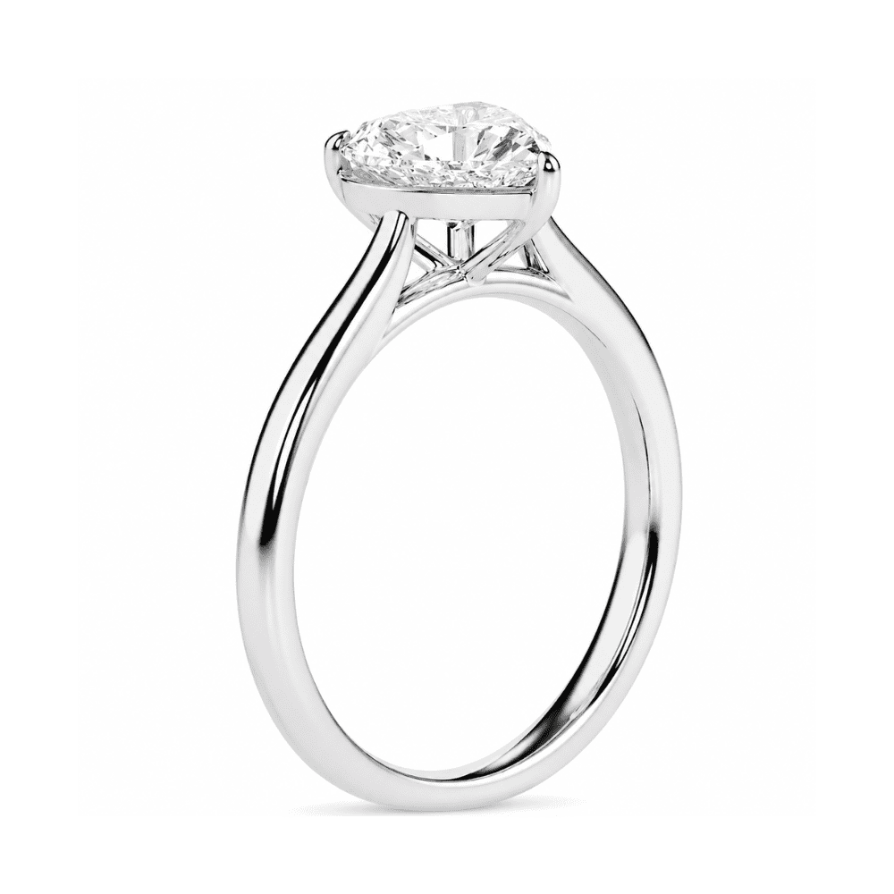 Timeless Heart in 0.5CT Lab Grown Moissanite Diamond Ring