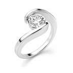 Neerja Jewels Signature Round 0.5CT Lab Grown Moissanite Diamond Ring