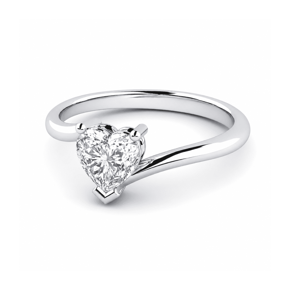 Hearteye Sparkle 0.5CT Lab Grown Moissanite Diamond Ring