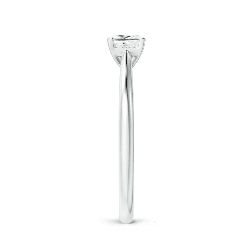 Classic Princess-Cut 0.5CT Lab Grown Moissanite Diamond Cathedral Ring