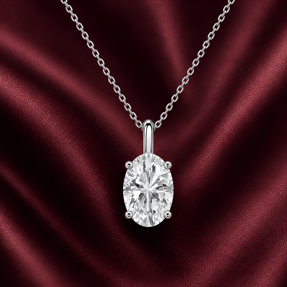 Oval Classic 0.5CT Lab Grown Moissanite Pendant