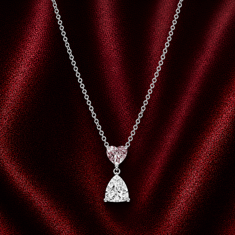 Amour Duo 0.5CT Lab Grown Moissanite Necklace
