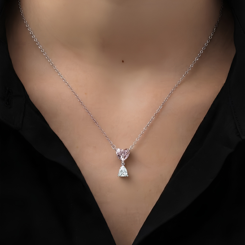 Amour Duo Lab Grown Moissanite Necklace
