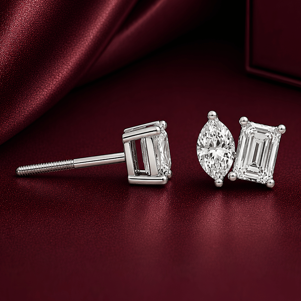 Duo Solitaire Luxe 0.5CT Lab Grown Moissanite Studs
