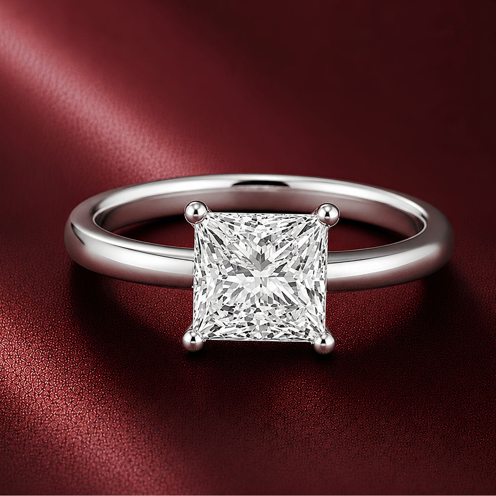 Forever Princess Solitaire 0.5CT Lab Grown Moissanite Ring