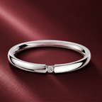 Alluring Balance Signature 0.5CT Lab Grown Moissanite Ring
