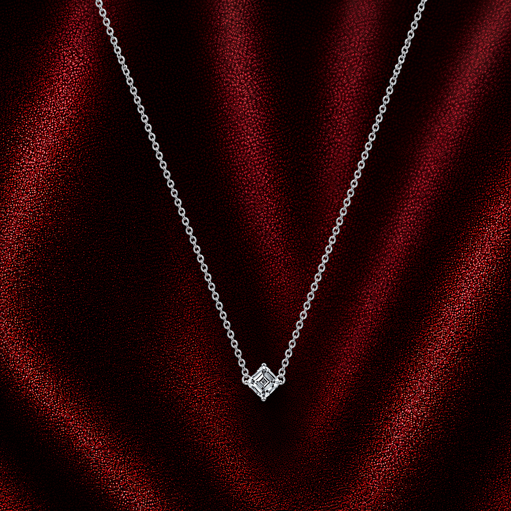 Imperia Asscher 0.5CT Lab Grown Moissanite Necklace