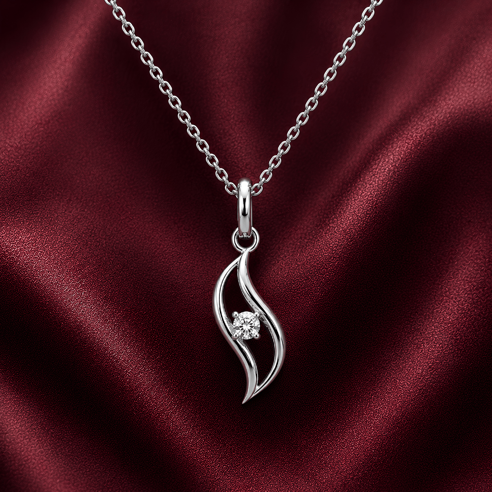 Aurelia Wave 0.5CT Lab Grown Moissanite Pendant