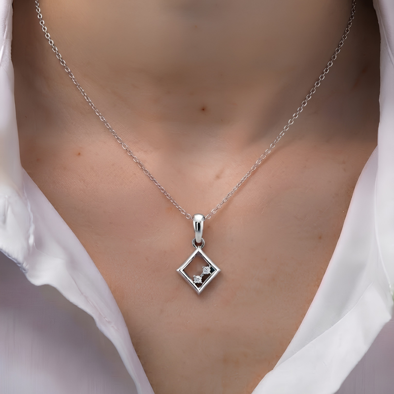 Allure Square Lab Grown Moissanite Pendant