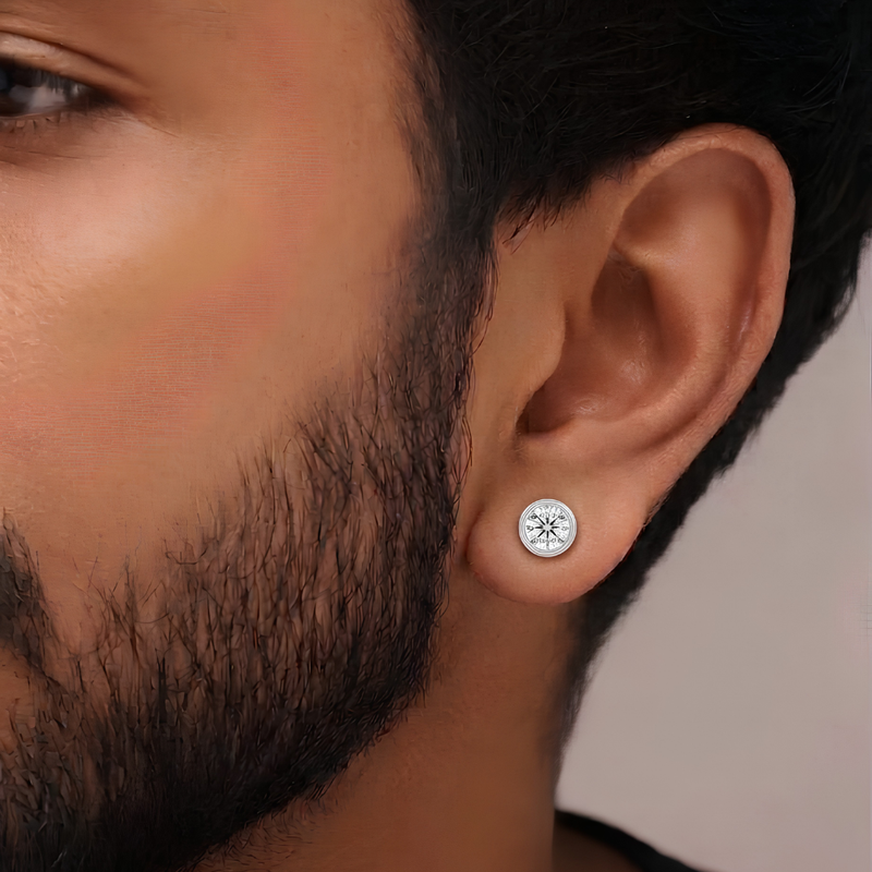 Classic Round Lab Grown Moissanite Solitaire Studs