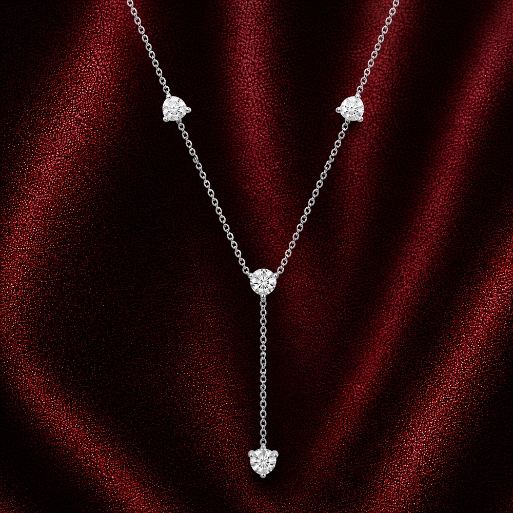 Aurelia Drop Y 0.5CT Lab Grown Moissanite Necklace