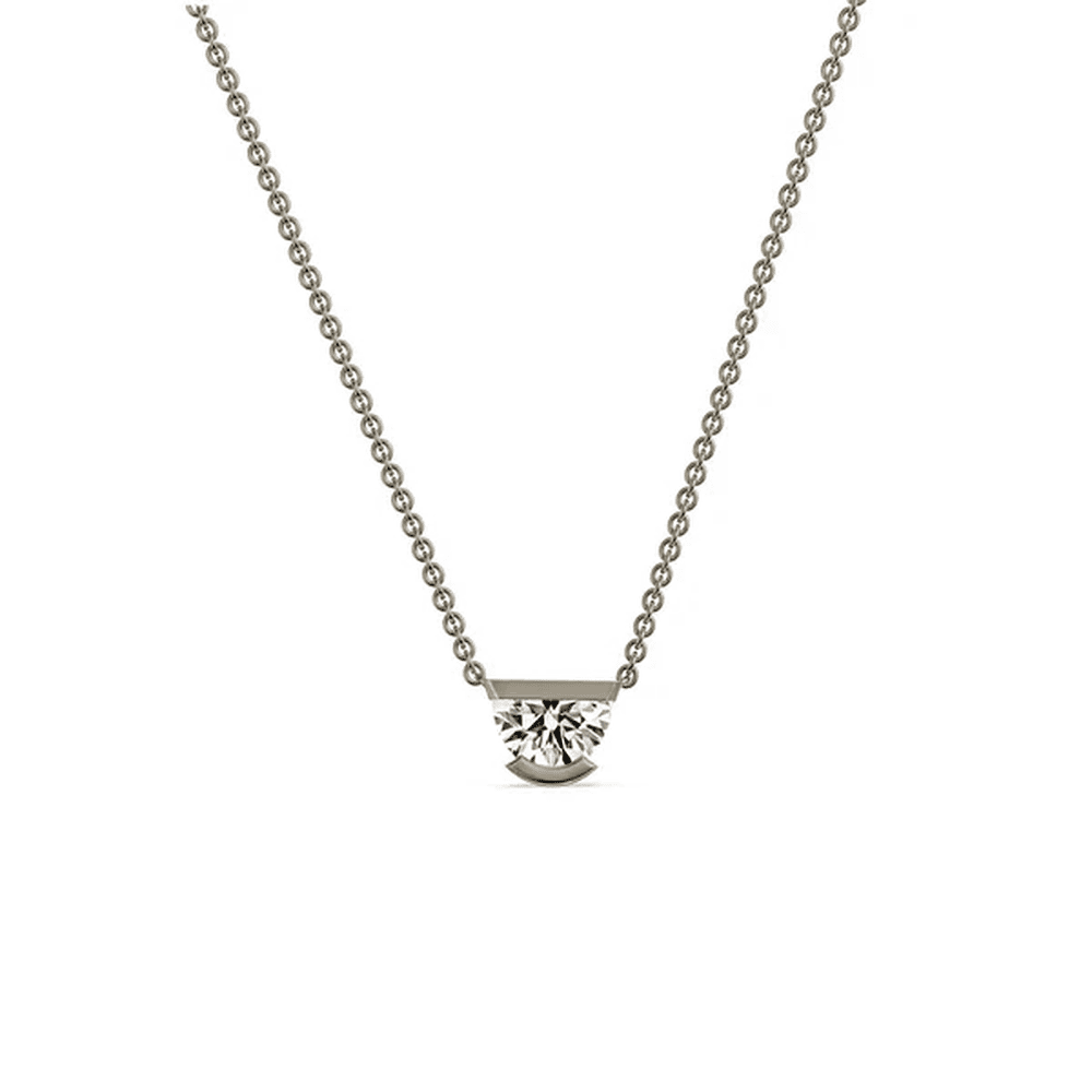 Aadha Chaand Lab Grown Diamond Necklace