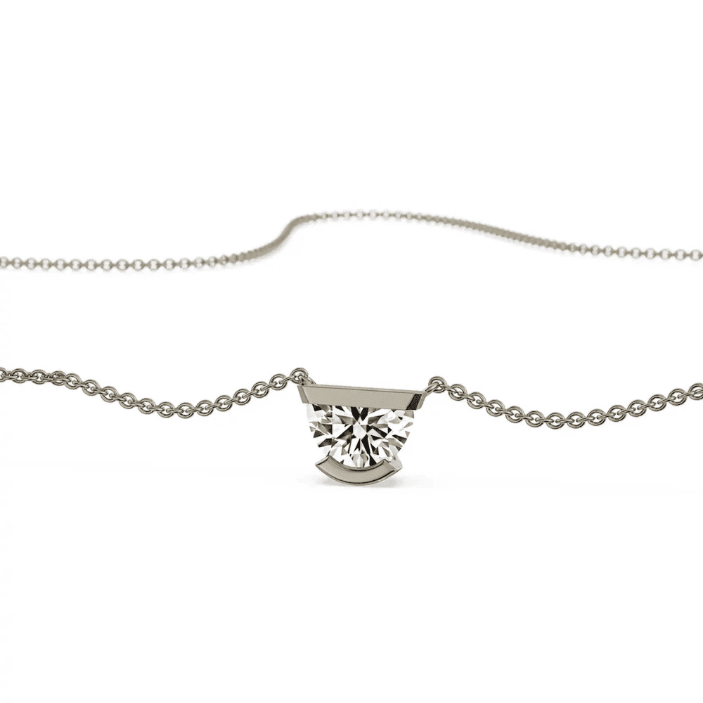 Aadha Chaand Lab Grown Diamond Necklace