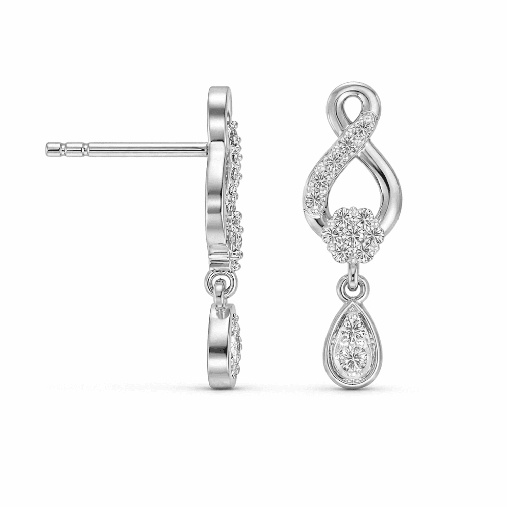 Jhilmil Drop Lab Grown Diamond Earrings